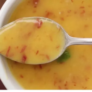 Creme de mandioquinha e desfiada